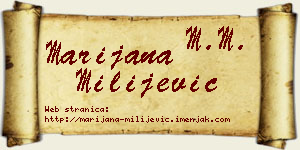 Marijana Milijević vizit kartica